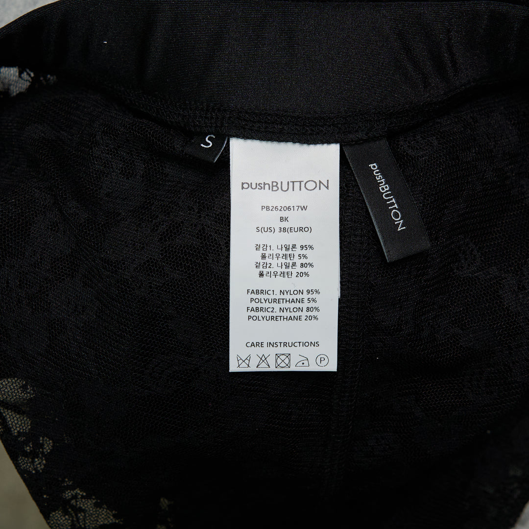 Black Lace Star Patch Leggings