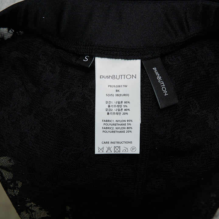 Black Lace Star Patch Leggings