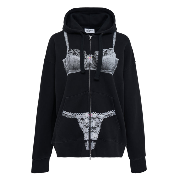 Trompe L'oeil Zip Hoodie