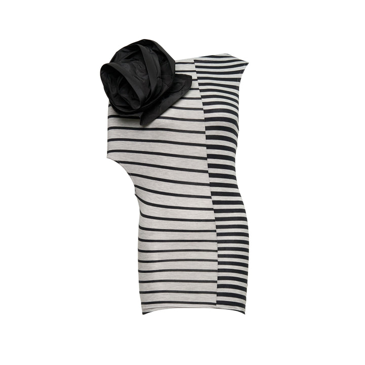 Women Striped Corsage Top