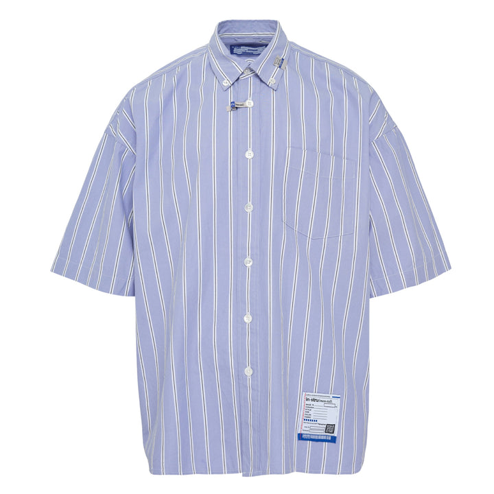 Cotton High Density Stripe Short Sleeve Shirt
