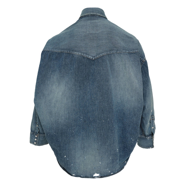 Denim Shirt With Stickers