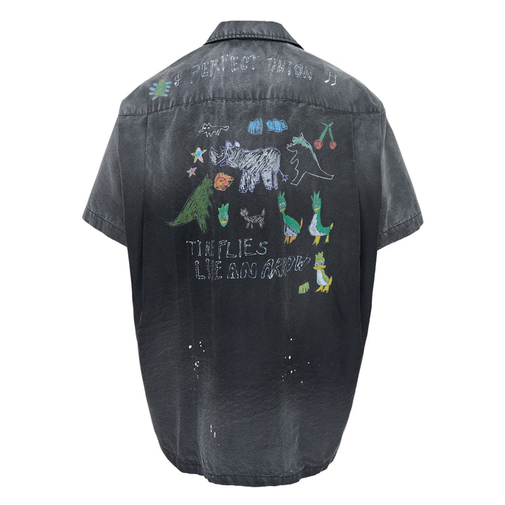 Hand Drawing Short Sleeve Shirt
