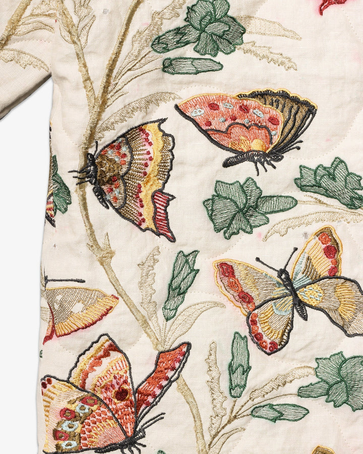 Butterfly Pattern Cotton Linen Jacket