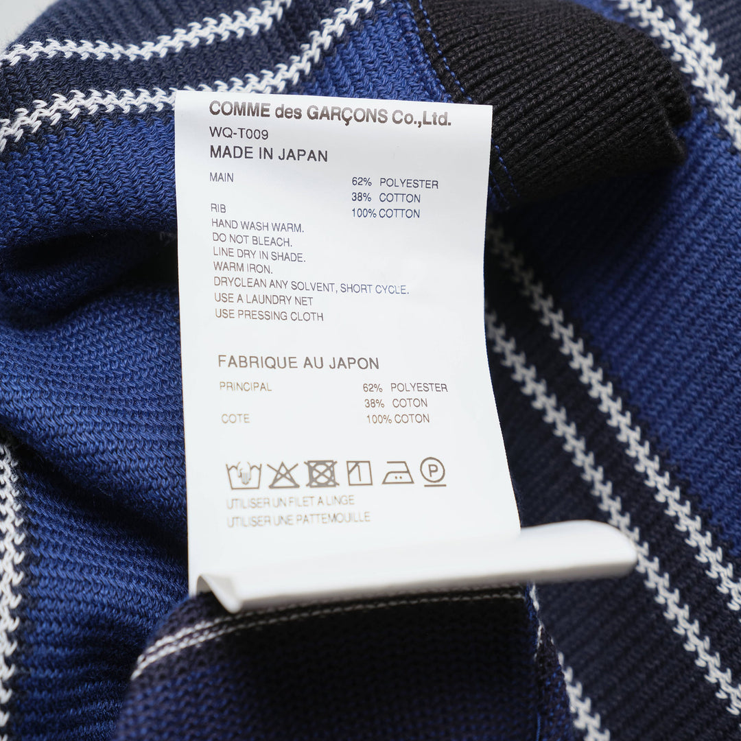 Raschel Short Sleeve Polo Vertical Stripe