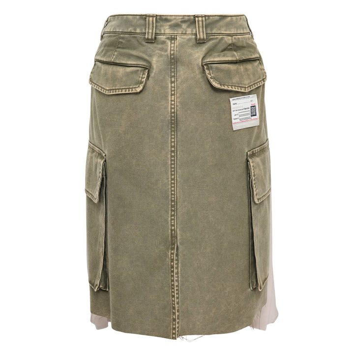 Combined Pleats Skirt
