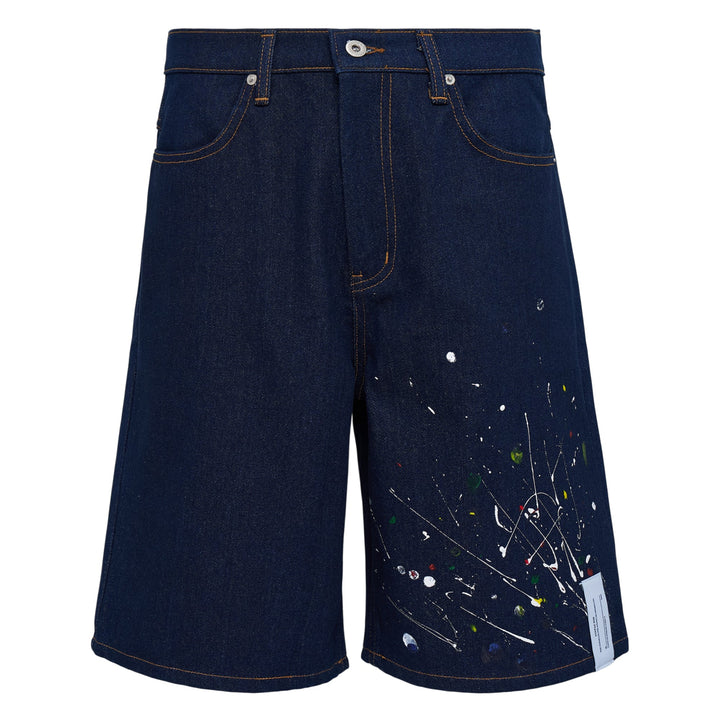 Painted Denim Shorts
