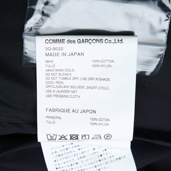 Noir Kei Ninomiya Cotton Typewriter x Nylon Tulle Blouse – Available at Club 21, Official Retailer in Singapore, Malaysia & Thailand with Global Shipping Online