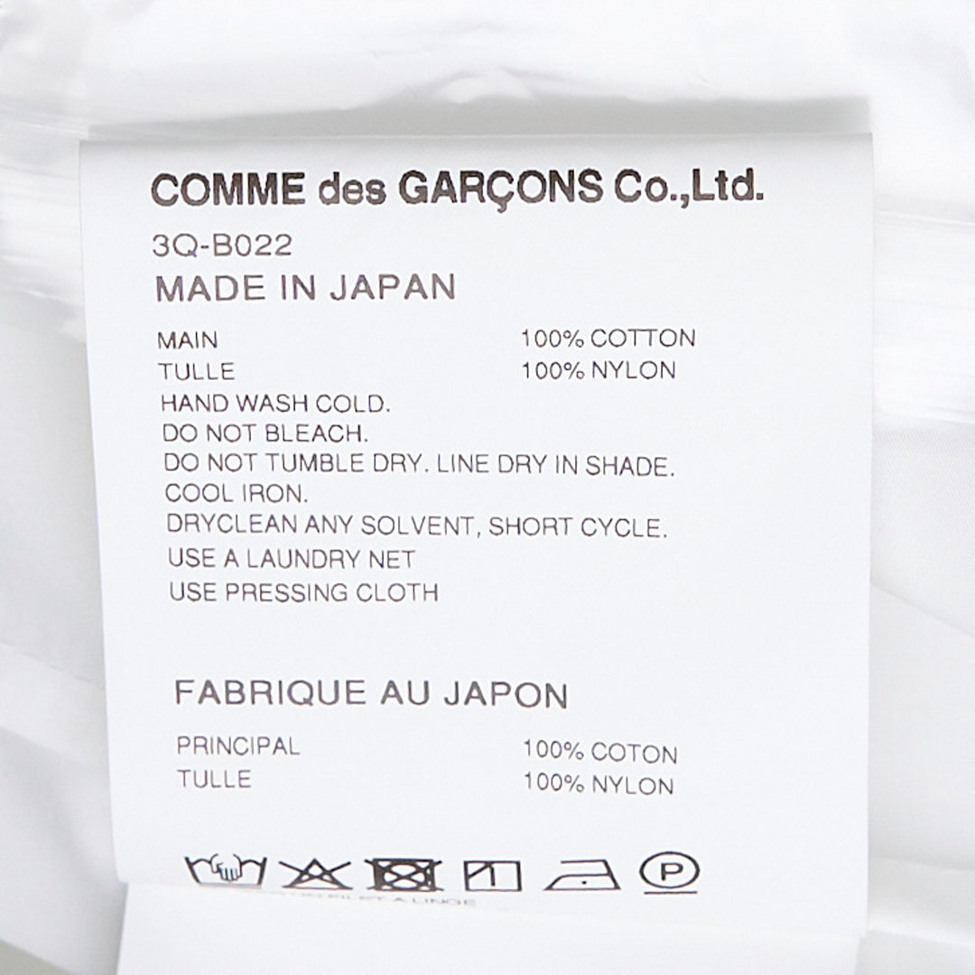 Noir Kei Ninomiya Cotton Typewriter x Nylon Tulle Blouse – Available at Club 21, Official Retailer in Singapore, Malaysia & Thailand with Global Shipping Online