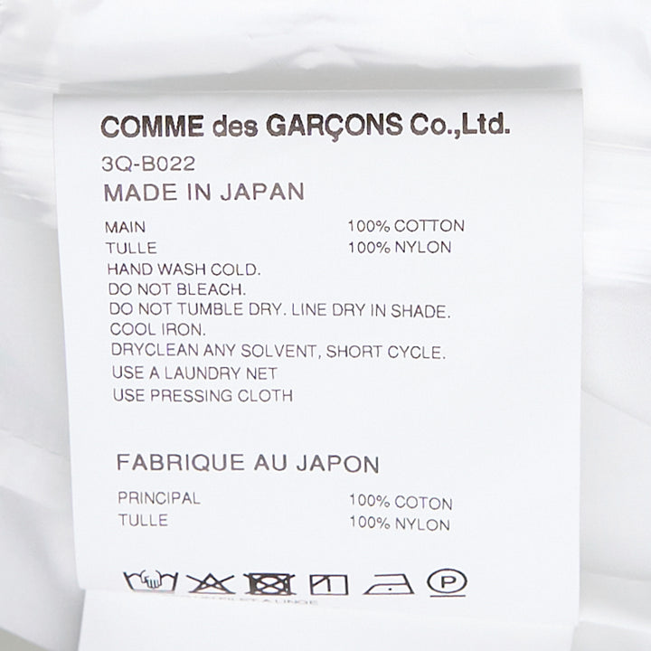 Noir Kei Ninomiya Cotton Typewriter x Nylon Tulle Blouse – Available at Club 21, Official Retailer in Singapore, Malaysia & Thailand with Global Shipping Online