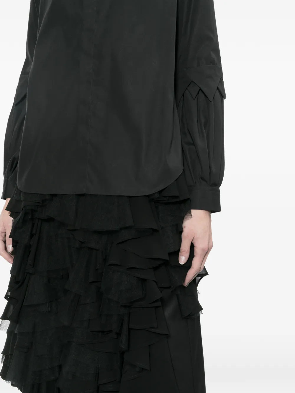 Wool Gabardine x Polyester Skirt