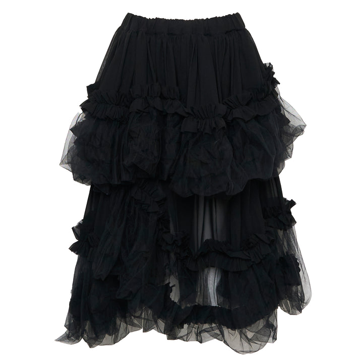 Noir Kei Ninomiya Polyester Georgette x Nylon Tulle Skirt – Available at Club 21, Official Retailer in Singapore, Malaysia & Thailand with Global Shipping Online