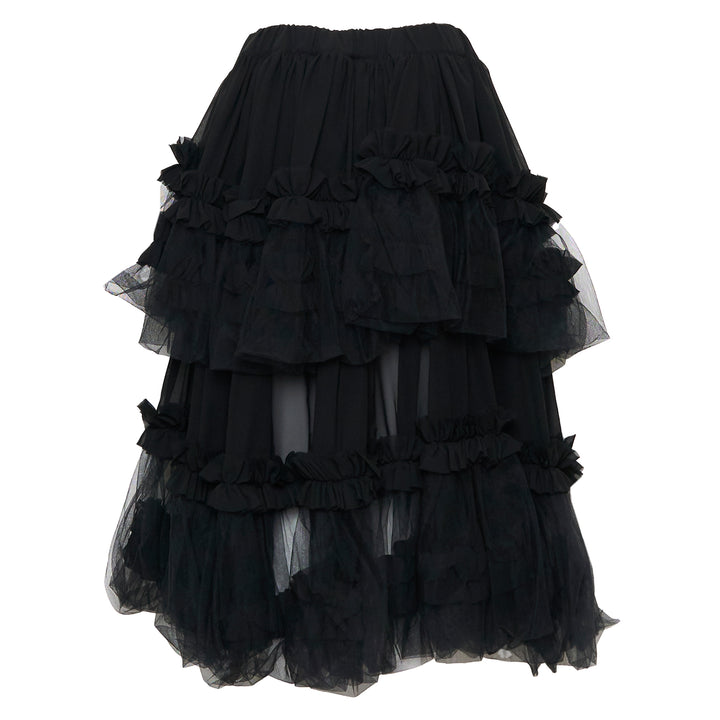 Noir Kei Ninomiya Polyester Georgette x Nylon Tulle Skirt – Available at Club 21, Official Retailer in Singapore, Malaysia & Thailand with Global Shipping Online