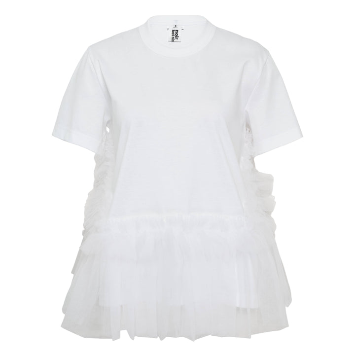 Cotton Ponte x Nylon Tulle