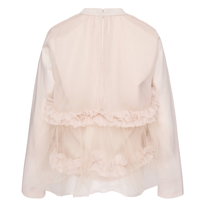 Cotton Ponte x Polyester Georgette Blouse