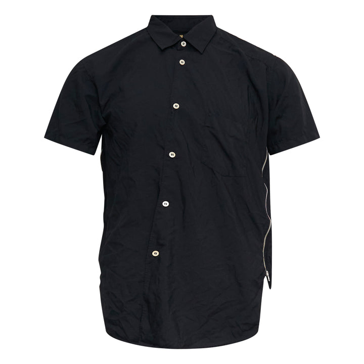 COMME des GARCONS SHIRT Black Front-Side Zip Detail Short Sleeve Shirt – Available at Club 21, Official Retailer in Singapore, Malaysia & Thailand with Global Shipping Online