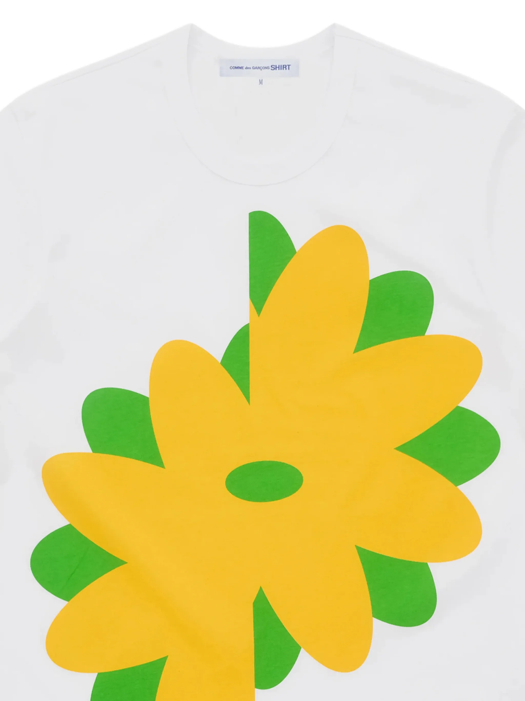 Bold Yellow-Green Splotch Print Tee