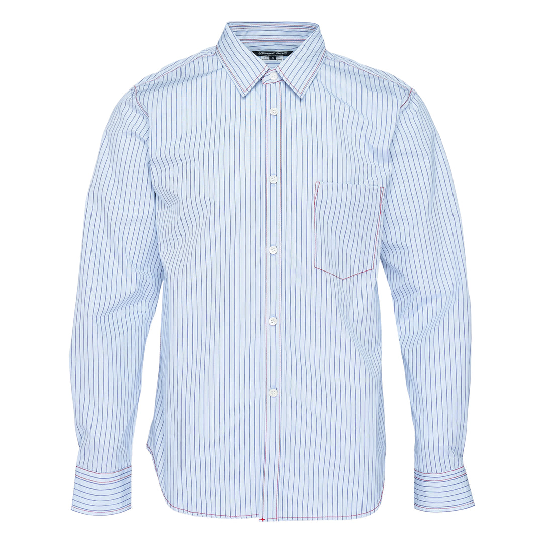Stripe Classic Long Sleeve Button-Up Shirt