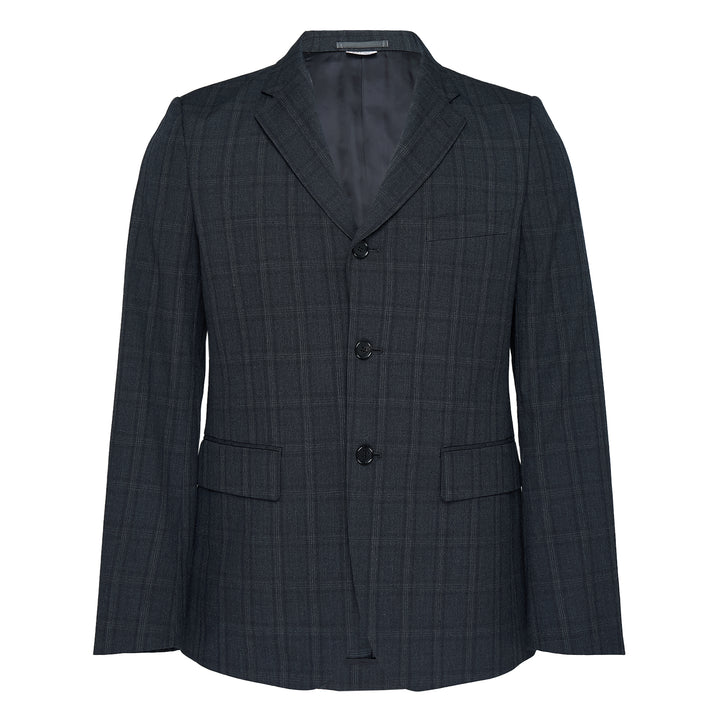 Wool Gabardine Check Jacket