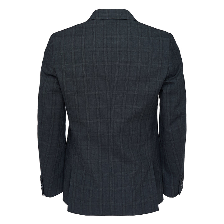 Wool Gabardine Check Jacket