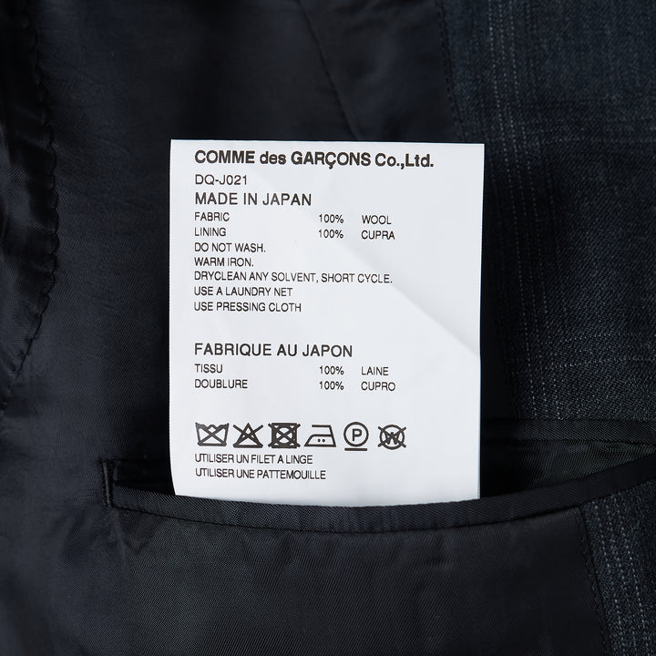 Wool Gabardine Check Jacket