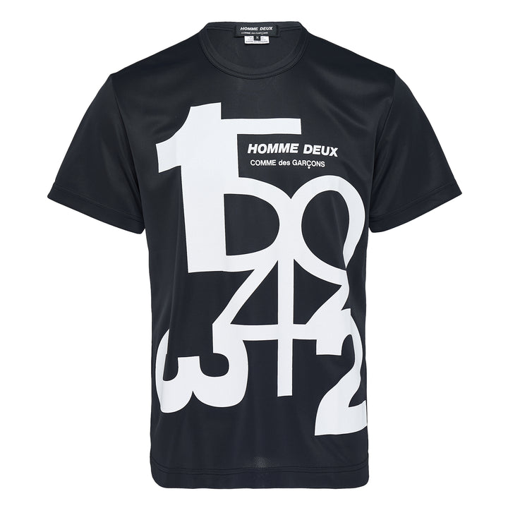 Back Pin Mesh Printed Pattern Tee