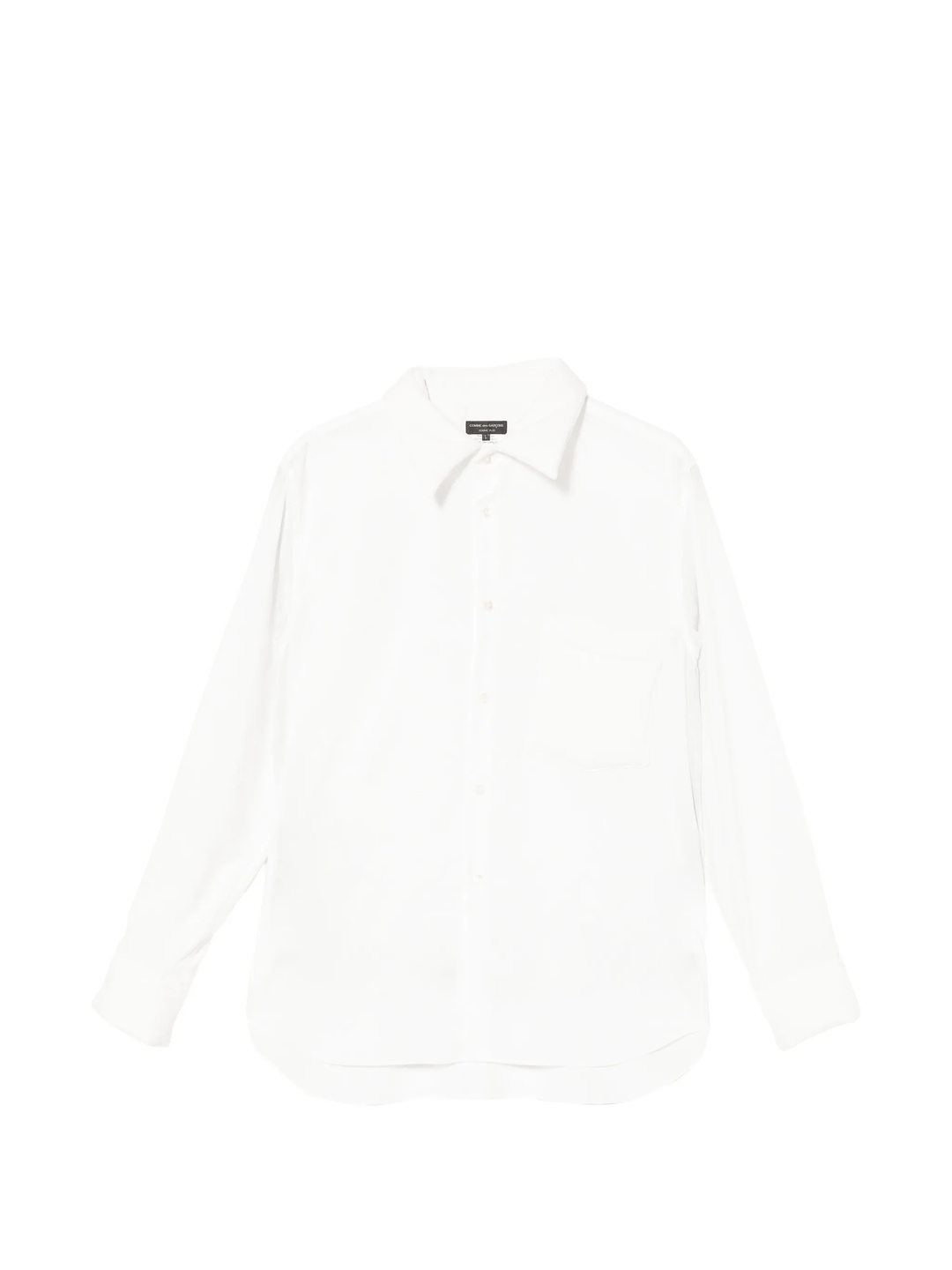 Plain Thick Collar Long Sleeve Pocket Shirt