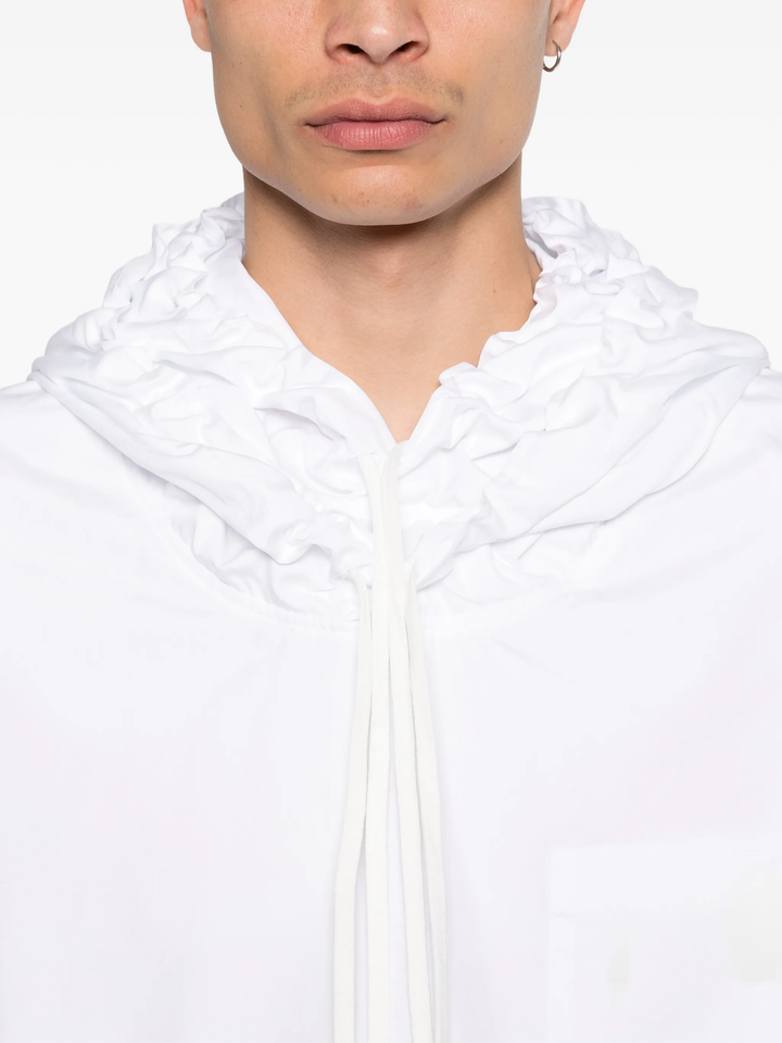 Drawstring Hood Long Sleeve Shirt