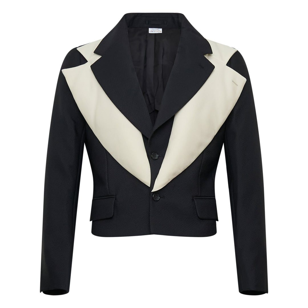 COMME des GARCONS HOMME PLUS Bold Chest Panel Cropped Boxy Jacket – Available at Club 21, Official Retailer in Singapore, Malaysia & Thailand with Global Shipping Online