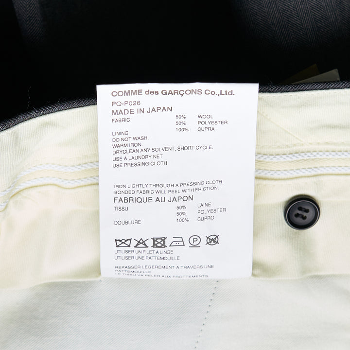 COMME des GARCONS HOMME PLUS Herringbone Wool Blend Flowy Trousers – Available at Club 21, Official Retailer in Singapore, Malaysia & Thailand with Global Shipping Online