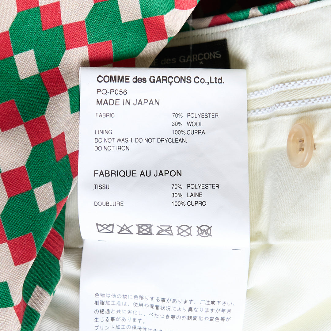 COMME des GARCONS HOMME PLUS Multi-Colour Diamond Print Pants – Available at Club 21, Official Retailer in Singapore, Malaysia & Thailand with Global Shipping Online
