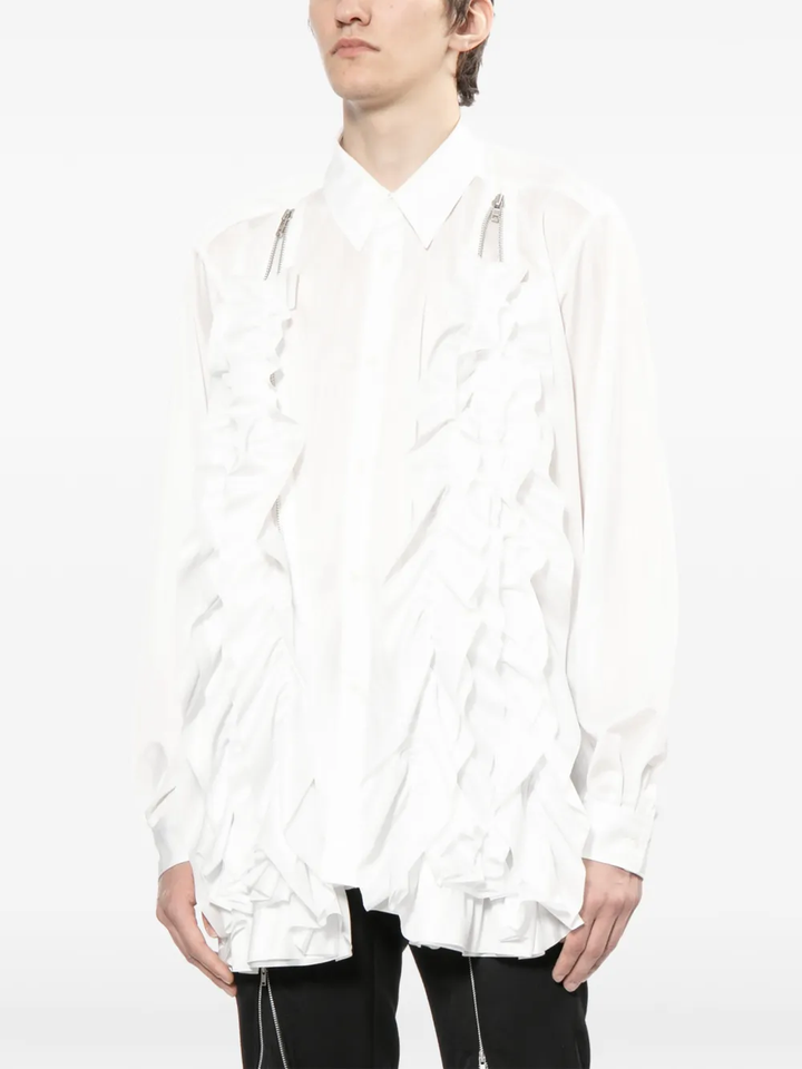 Bold Panel Detailing Zip Shirt