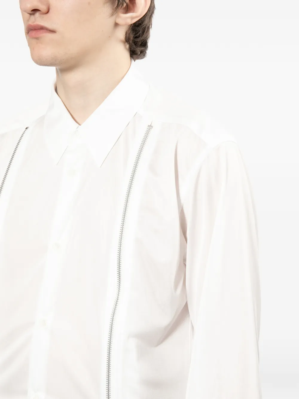 Bold Panel Detailing Zip Shirt