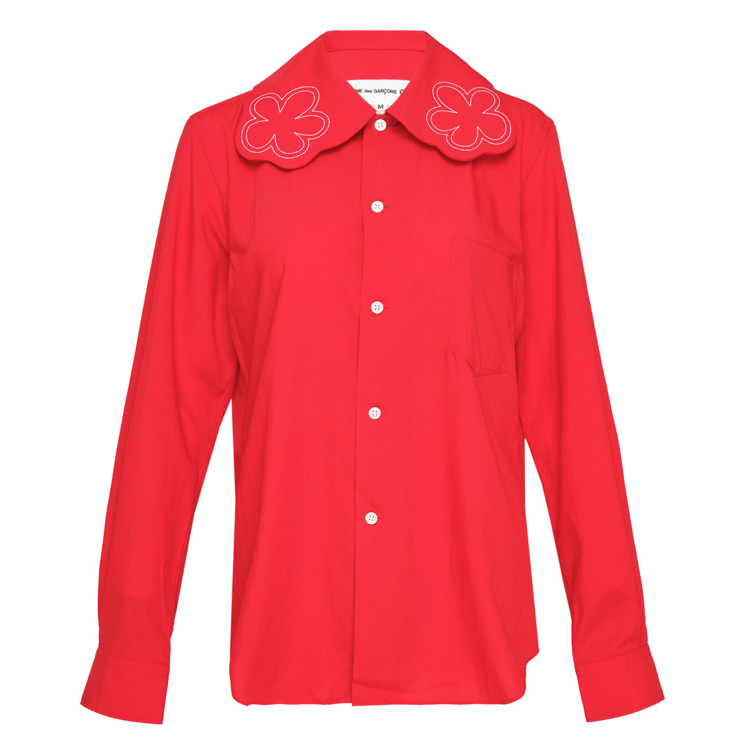 COMME des GARCONS GIRL Polyester Spun Broad Stitch Blouse – Available at Club 21, Official Retailer in Singapore, Malaysia & Thailand with Global Shipping Online