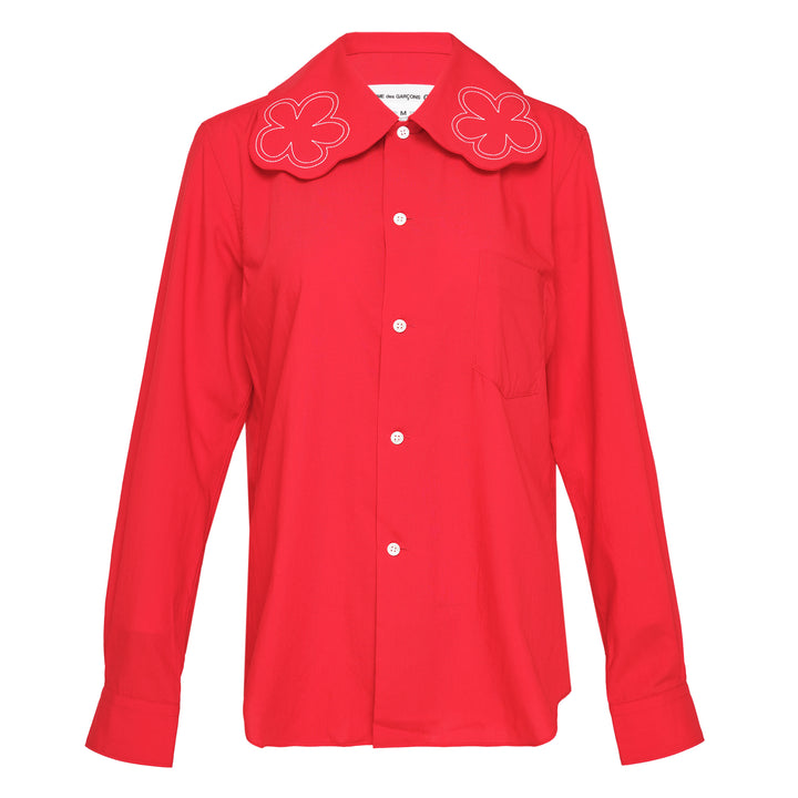 COMME des GARCONS GIRL Polyester Spun Broad Stitch Blouse – Available at Club 21, Official Retailer in Singapore, Malaysia & Thailand with Global Shipping Online