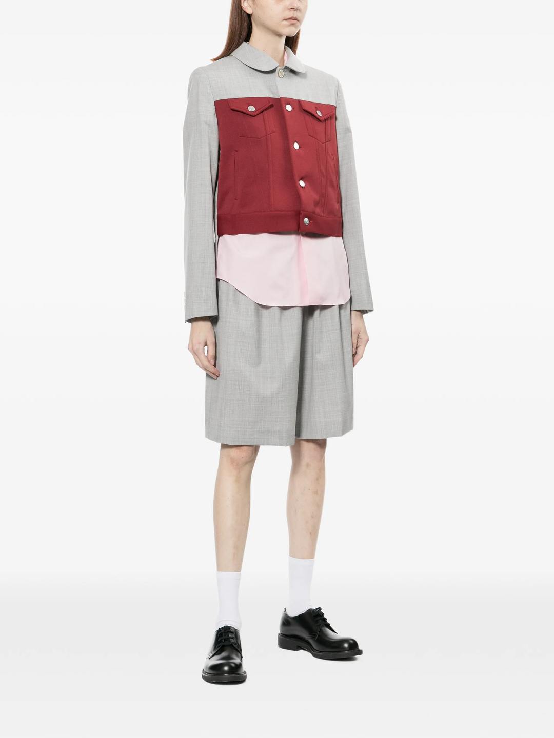 Wool Tropical Colour Stripe Shorts