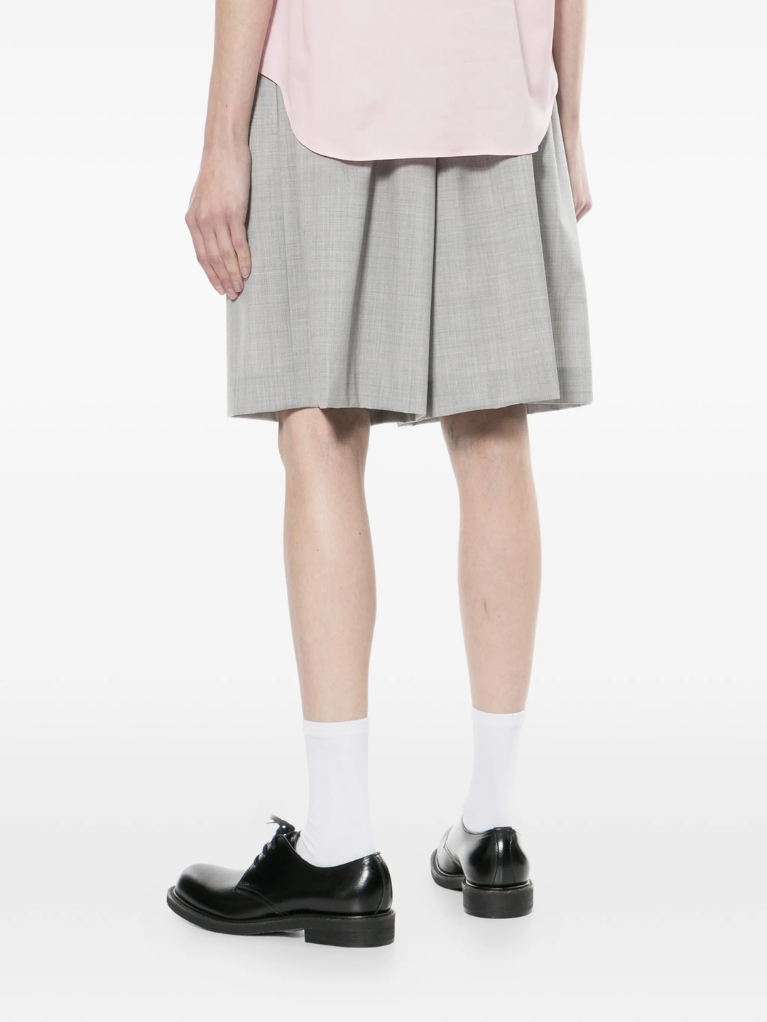 Wool Tropical Colour Stripe Shorts