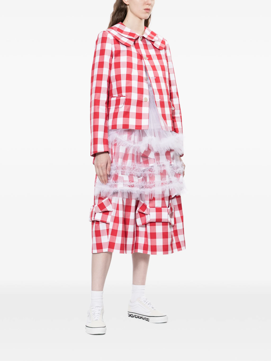 Cotton Big Gingham Check Skirt