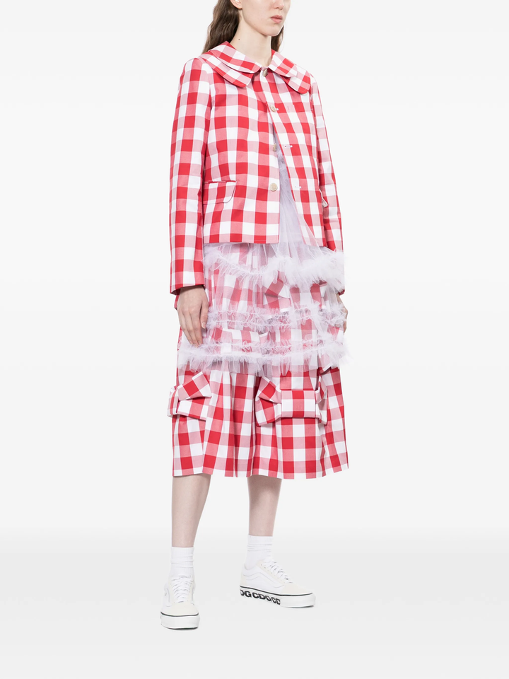 Cotton Big Gingham Check Skirt