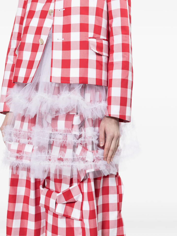 Cotton Big Gingham Check Skirt