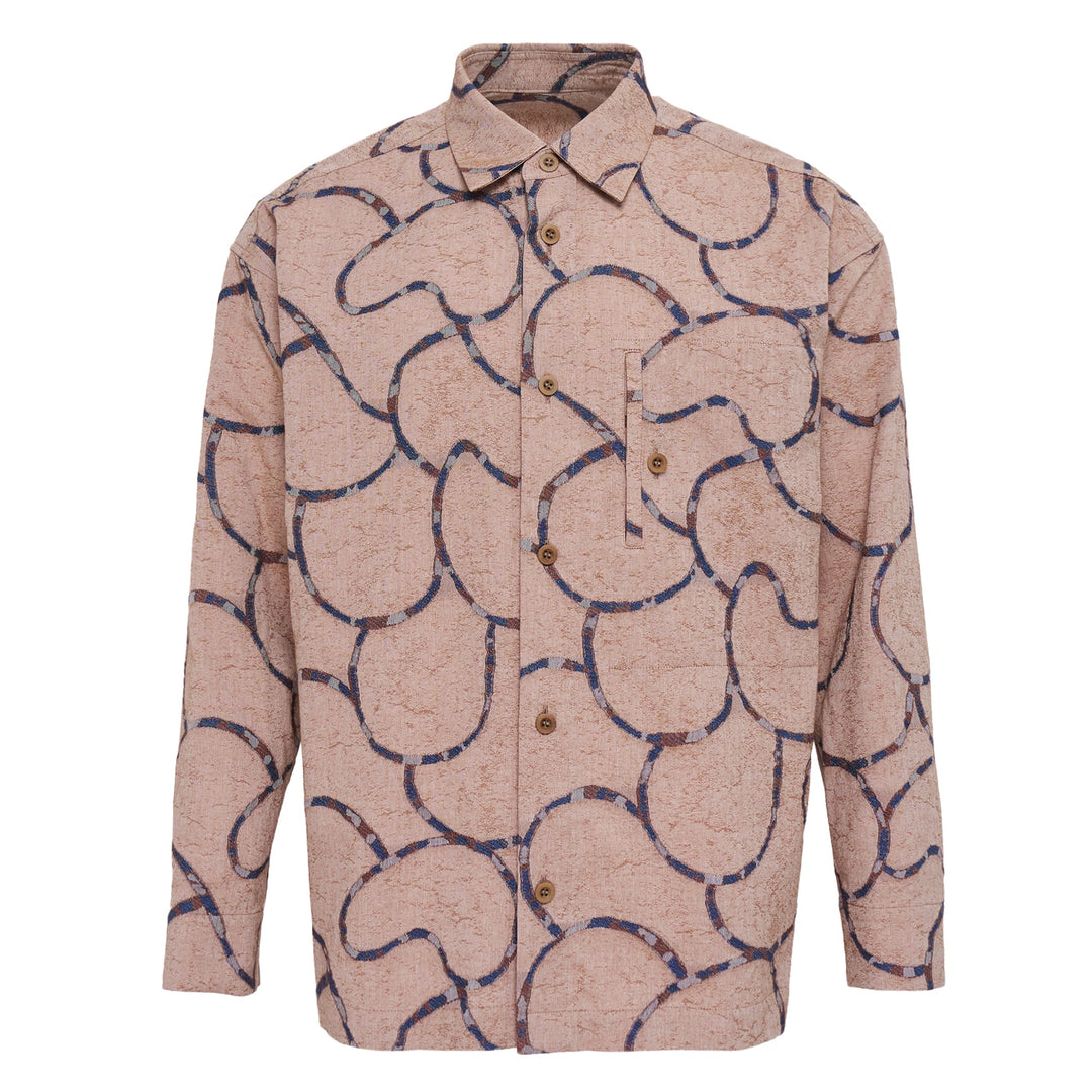 Vase Jacquard Long Sleeve Shirt