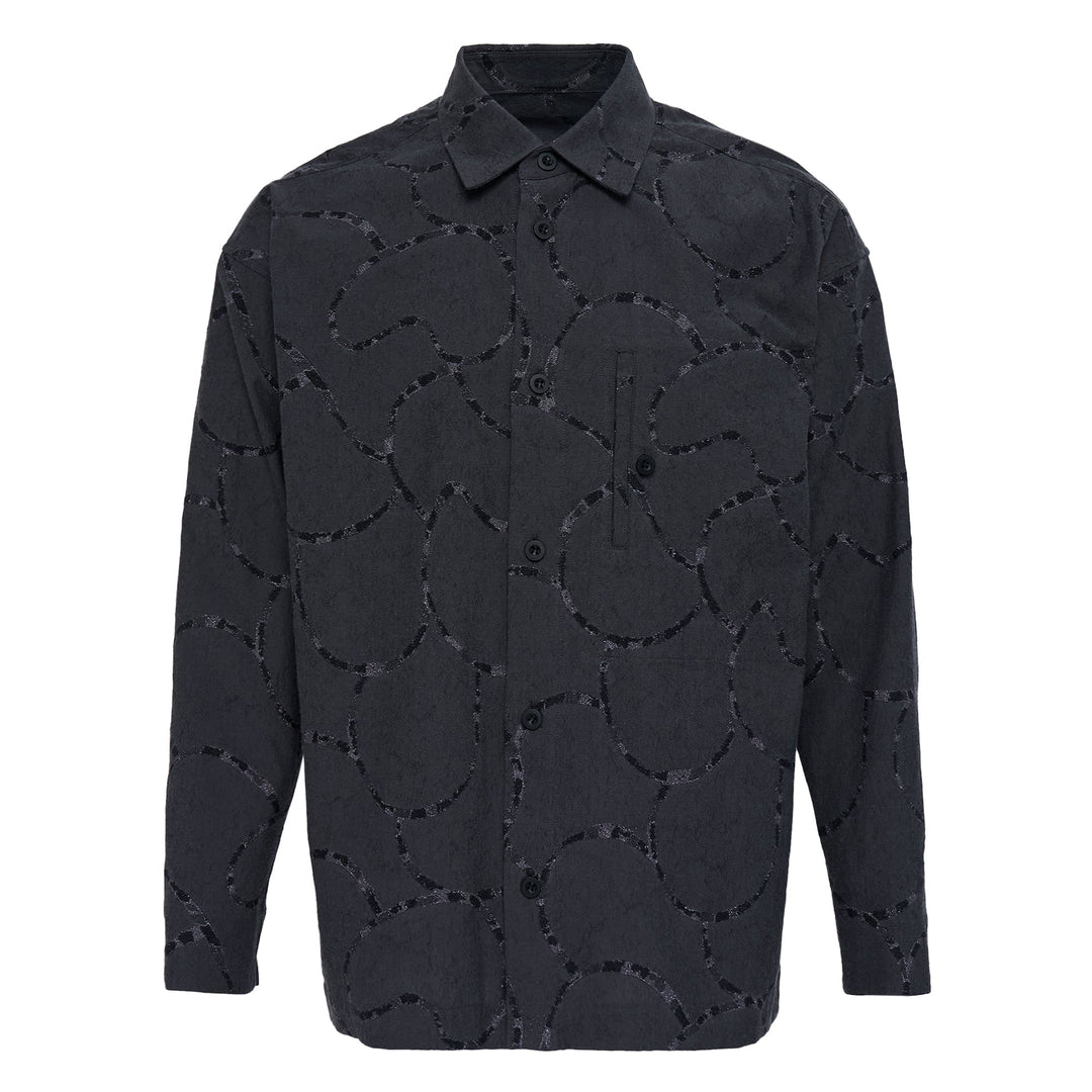 Vase Jacquard Long Sleeve Shirt