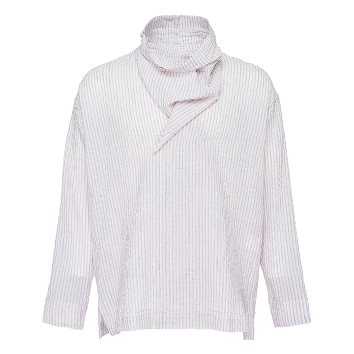 IM MEN Stripe Linen Shrink Long Sleeve Shirt – Available at Club 21, Official Retailer in Singapore, Malaysia & Thailand with Global Shipping Online