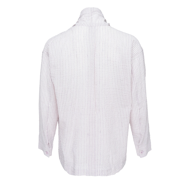 IM MEN Stripe Linen Shrink Long Sleeve Shirt – Available at Club 21, Official Retailer in Singapore, Malaysia & Thailand with Global Shipping Online