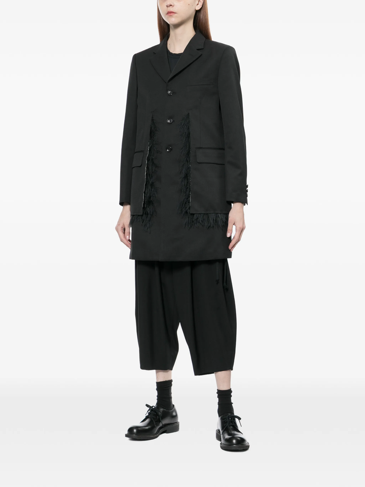 Polyester Wool Gabardine Coat