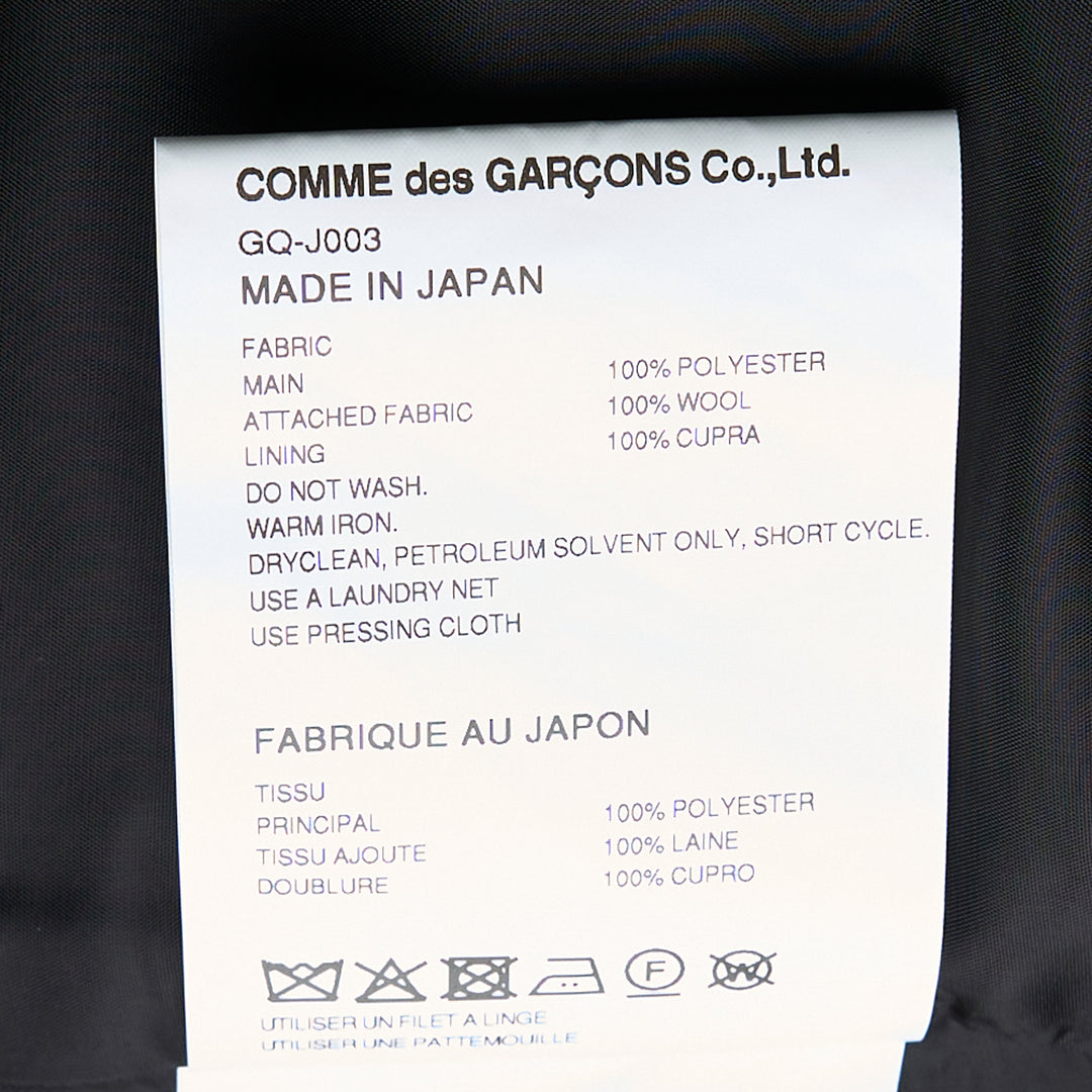 COMME des GARCONS Polyester Satin x Wool Jacket – Available at Club 21, Official Retailer in Singapore, Malaysia & Thailand with Global Shipping Online