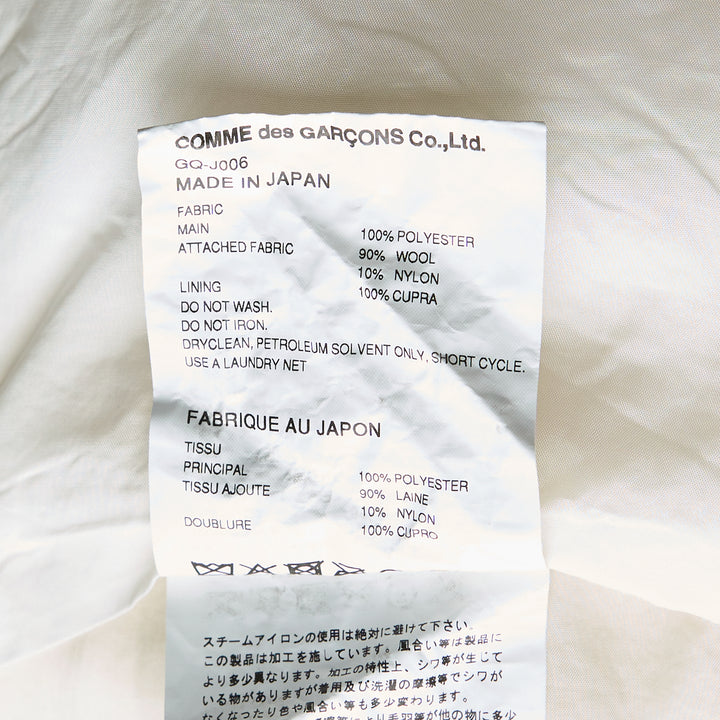 COMME des GARCONS Polyester Heavy Kersey Wool Jacket – Available at Club 21, Official Retailer in Singapore, Malaysia & Thailand with Global Shipping Online