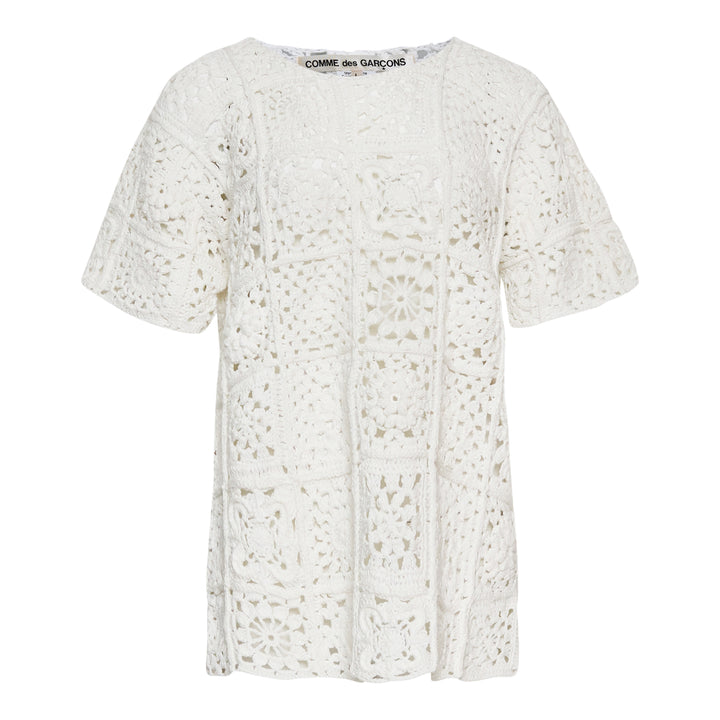 COMME des GARCONS Cotton Cord Crochet Motif Top – Available at Club 21, Official Retailer in Singapore, Malaysia & Thailand with Global Shipping Online