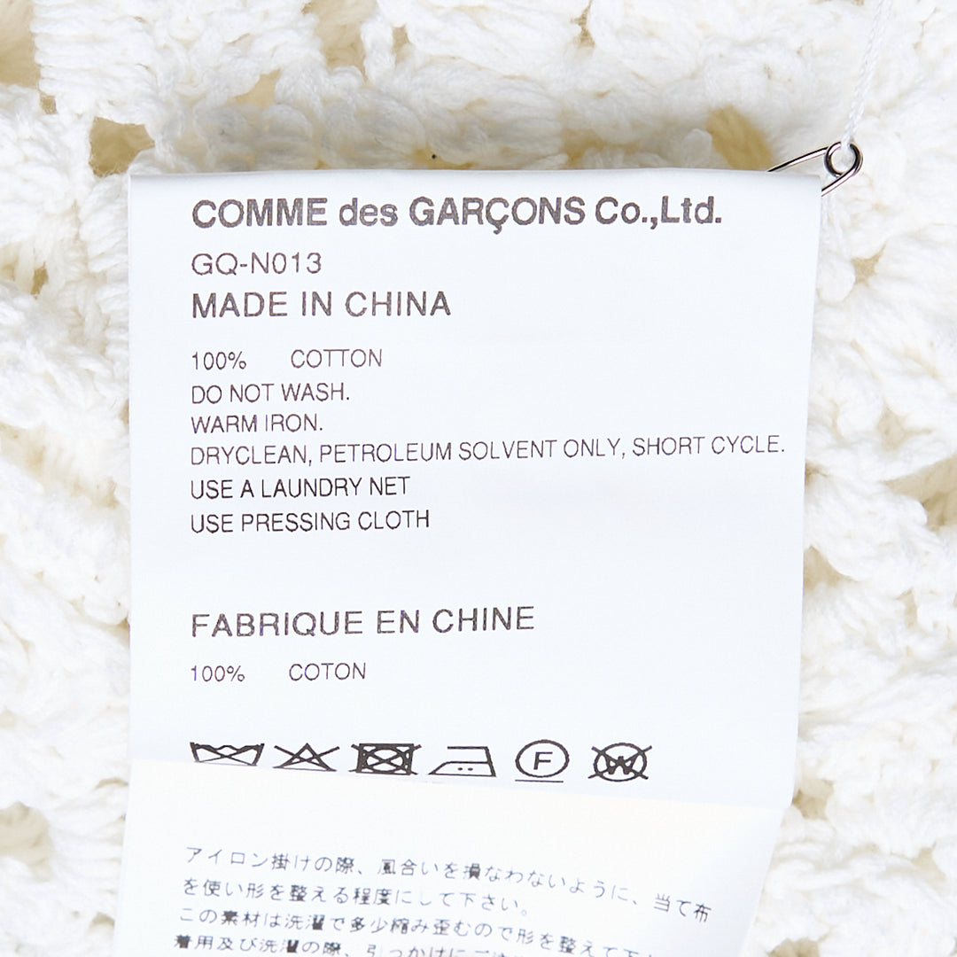 COMME des GARCONS Cotton Cord Crochet Motif Top – Available at Club 21, Official Retailer in Singapore, Malaysia & Thailand with Global Shipping Online