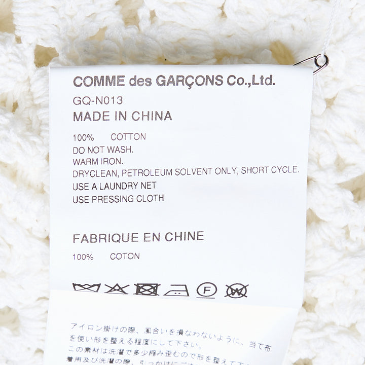 COMME des GARCONS Cotton Cord Crochet Motif Top – Available at Club 21, Official Retailer in Singapore, Malaysia & Thailand with Global Shipping Online